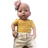 Yuewen 18.5Inches Full Silicone Baby Doll Non Vinile Dolls Molto Realistico e Morbido Full Silicone Neonato Baby Dolls Lifelike Girl Baby Dolls (Marrone)