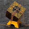 SSZJ Hellraiser Puzzle Box, Aggiorna la deformazione Scatola puzzle Hellraiser staccabile con catene e base, Lament Configuration Puzzle Box, Horror Movie Commodity Full Function Prop, Model Decoration