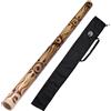 Australian Treasures Didgeridoo in bambù, 120 cm, aspetto bianco/bruciato per principianti. Didgeridoo con tono basso