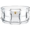 Ludwig LM402 - Tamburo rullante in alluminio cromato liscio, 6,5 x 14 cm, con alette imperiali e colino Supra Phonic