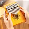 Generic Hluru Kalimba 17/21 tasti, pianoforte da pollice in legno di acero massiccio, con foro per il suono, strumento musicale professionale per principianti, bambini e adulti (giallo, 17 tasti)