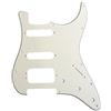 Musiclily Pro 11 Fori Angoli Arrotondati HSS Battipenna 3 strati Crema | per Chitarra Elettrica USA/Mexican Strat con 3 Vite per Montaggio Humbucking Open Pickup