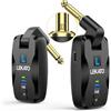 LEKATO Sistema wireless per chitarra 2,4 G, ricevitore trasmettitore wireless, cavo per chitarra elettrica ricaricabile/senza fili, cavo jack per basso, nessun rumore di scoppiettio, per chitarra e