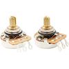 Musiclily Pro HD A250K+B250K Potenziometro Short Split Shaft 1/4 1A1B | Ottone, Logaritmico Lineare Pots , per Chitarra Elettrica ST Tele PB JB Basso