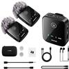 Spolehli Microfono Lavalier Wireless 3 In 1 Per iphone/Android/ipad/Fotocamera/Laptop Microfono Professional 2,4 Ghz Trasmissione Da 50m Plug & Play Per Live Streaming/Registrazione Di Interviste