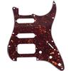 Musiclily Pro 11 Fori Round Corner HSS Strat Battipenna Chitarra Pickguard per USA/Mexican Stratocaster con 4 Vite per Montaggio Humbucking Open Pickup, 4 strati Tortoise Shell
