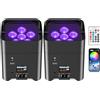 U`King 2 pezzi 108W Batteria LED Par Ricaricabile RGBWA+UV Party Uplight con con telecomando supporta il controllo APP/DMX/2,4 GHz per DJ Festa nozze Matrimoni Halloween nouvelle