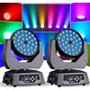 WZYBUTA 36 x 10W Teste Mobili RGBW LED Zoom Wash Luci Discoteca Spot Beam Luci da Palcoscenico Effetto Professionali DJ Disco Luce per Festa Club Natale-2PCS