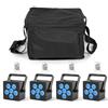 Oloaxolx 50 W Faro Par LED Batteria Uplight con Borsa e telecomando, 6 in 1 RGBWA+UV DMX512 Luce da palco con 5500 mA Batteria incorporata ricaricabile per DJ discoteca party KTV matrimonio compleanno