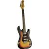 EKO GUITARS - S-300 Relic Sunburst, Chitarra Elettrica con Finitura Relic, Corpo in Pawlonia, Manico in Acero Americano, Tastiera 22 Tasti in Resina Eko WPC,