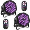 U`King UKing Luce Nera UV 18LED 36W Faretto Luce Discoteca Effetto DMX 512 con Telecomando 7 Modalità Ideale per DJ Bar Feste di Matrimonio