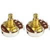 FLEOR IKN 2PCS Potenziometro per il controllo del volume del tono della chitarra a grandezza naturale B250K Potenziometro lineare conico L18mm Albero lungo diviso dorato
