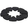 Yctze Plettri per Chitarra in Feltro di Lana di Alta qualità da 10 Pezzi M Nero per Chitarra Elettrica Ukulele Premium L le (BLACK)