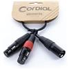 Cordial Cavo Y bretelle XLR maschio / 2 XLR femmina 30 cm