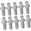 Toyvian Viti per Batteria Elettronica Accessori per Batteria Acustica 10 Pezzi M6x15mm in Ferro Argentato Facili da Rimuovere, per Montaggio Sicuro e Mantenimento Strumenti