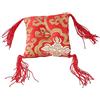 KIMISS Cuscino per Campana Tibetana in Broccato Nepalese Fatto a Mano in Rosso (10 cm)