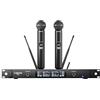 Phenyx Pro Sistema Microfono Wireless UHF Talkback 2 Canali PTI-2-2H | Auto Scan & Sync, potenza RF adattiva, 2 × 100 frequenze, portata 328 ft, microfoni dinamici a mano