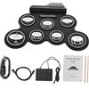 NULYLU Set di Batteria Pad Elettronico Elettronica Arrotolabile Portatile Silenzioso Kit Percussioni Elettroniche e Facile da Usare e Decorazioni Scuola per Principianti