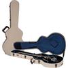 Gator CASES - Custodia rigida per chitarra semi-acustica stile 335, esterno in tessuto burlap, interno in velluto blu, hardware in ottone antico (GWJM-335)