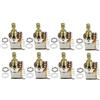 FLEOR 8PCS A500K Interruttore Push Push Bounce Potenziometro Audio Taper Pot Albero Corto Diviso in Rame per Controlli Volume/Tono di Chitarra Elettrica e Basso