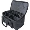 U`King UKing Borsa impermeabile in PVC per 4 pezzi 36 LED Par Light con suddivisione interna variabile per 4 scomparti, chiusura lampo a doppia guidata, DJ Par Bag borsa per il trasporto fondo antiscivolo