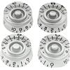 Musiclily Pro Mancino Metrica 18 Splines Manopole Speed Knobs per Chitarra Elettrica Epiphone Les Paul SG Style, Argento (Set di 4)