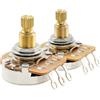Musiclily Pro HD A250K+B250K Potenziometro Metrico Split Shaft 9,5mm 1A1B | Ottone, Logaritmico Lineare Pots , per Chitarra Elettrica ST/Tele/Mustang/Ibanez Basso