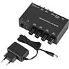 Zerone Mixer Audio Mini Noise Cancelling Karaoke Mixer 3 canali Input e Output Stereo Mini Dj Mixer(EU)