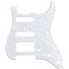 Musiclily Pro 11 Fori Angoli Arrotondati HSS Battipenn 4 strati White Pearl | per Chitarra Elettrica USA/Mexican Strat con 3 Vite per Montaggio Humbucking Open Pickup
