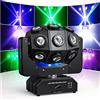 WZYBUTA Teste Mobili 180W LED Luce da Discoteca RGBW Illuminazione scenica Luci Palco per DJ Bar Festa Palcoscenico Club Natale Halloween