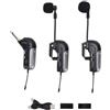 Lazmin112 Doppio Microfono per Fisarmonica Wireless UHF, Pickup a 360° con Riduzione del Rumore, Durata della Batteria 6 Ore a Lungo Raggio di 30 M, con Ricevitore, per Mixer Audio