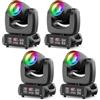 FODEXAZY Confezione da 4 Unità 100W Teste Mobili LED DMX RGBW Luci Discoteca Effetto DJ Luce Spot Beam 18 Prisma per Halloween Natale Carnival Bar Club Show Inventario Tedesco