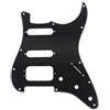 Musiclily Pro 11 Fori Angoli Arrotondati HSS Battipenna 3 strati Nero | per Chitarra Elettrica USA/Mexican Strat con 3 Vite per Montaggio Humbucking Open Pickup