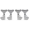 Musiclily Basic L2+R2 19:1 Set Meccaniche Basso Tuners Cromato | Paletta Y, per Basso Elettrico stile Ibanez