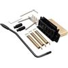 Musiclily Pro 52,5 mm Moderno Ponte Tremolo 2 Pivot 40mm Blocco Solide in Ottone per Chitarra Elettrica tipo Squier Strat, Nero