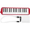 HELEVIA IRIN Melodica 32 Tasti Strumento Musicale a Fiato Adatto per Borsa da Allenamento per Principianti (Rosso)