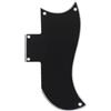 Musiclily Pro 5 Fori Small Half Face Battipenna Pickguard per Chitarra USA Les Paul SG, 3 strati Nero