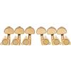 Musiclily 3L+3R Set di Meccaniche per Chitarra Elettrica Acustica,Half Moon Button Dorato
