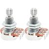 Musiclily Alpha Mini A25K Metrica Potenziometro Audio Split Shaft per Chitarra Elettrica o Basso (2 Pezzi)
