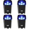 PUZILOZA 4pcs 108W APP led par Faro batteria ricaricabile, RGBWA+UV outdoor luce discoteca per illuminazione palco con telecomando/DMX/APP (iOS/Android) luce festa per DJ KTV Nozze Buon Anno