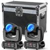 PUZILOZA 2pcs 100W Testa Mobile 18 Prisma RGBW LED Luce Scena Illuminazione Discoteca con Flycase Flightcase Trasporto Case Portatile