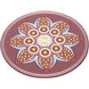 Toyvian Tappetino Grande Per Campane Tibetane Mandala Marrone, Cuscino Ricamato Per Meditazione Buddista, Accessorio Portatile Antiscivolo Per Ciotola Sonora Religiosa