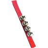 RASTKY Bracciale Jingle Bell da Polso Indossabile Orff, Robusto Tessuto in Fibra, Sviluppa il Ritmo per L'educazione Musicale dei Bambini, Adatto a Varie Esibizioni Musicali (rosso)