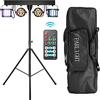 Ukfog 60 W LED par dj impianto di illuminazione con treppiede, RGBW Party bar con Derby con telecomando e DMX - 3/6/15CH, luce disco per palcoscenico, matrimonio, festa di compleanno (con bag)