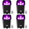U`King 4 luci par led 108W ricaricabili batteria RGBWA+UV Uplight esterna con telecomando/APP/IR/DMX 9600 mAh luce da discoteca per la festa per dj bar KTV Band Matrimonio- Spedizione Germania