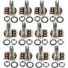 FLEOR Set di 12 controlli del volume per chitarra A500 + B500 con codolo zigrinato lungo L18 mm per chitarra elettrica (set da 6A6B)
