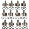 FLEOR Set di 12 controlli del volume per chitarra A250 + B250 con codolo zigrinato lungo L18 mm per chitarra elettrica (set da 6A6B)