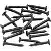 Musiclily 3x22mm Viti a Testa Svasata per Chitarra Ponte, Nero(20 Pezzi)