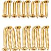 Musiclily Ultra 2.5x15mm e 2.5x18mm Set di Viti di Montaggio a Testa Svasata in Acciaio Inossidabile per Chitarra Elettrica Basso Humbucker Pickup Ring, Oro (Set di 20)