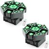PUZILOZA 2PCS Testa Mobile LED 150W 4 in 1,Occhio d'Ape RGBW con Fascio a 4 Bracci e Wash RGB,Beam Luci Discoteca con Telecomando DMX512,Luci da Palcoscenico per DJ Feste Disco Club Natale Concert Matrimoni